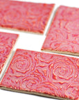 Hot Pink Roses - 2x3in Handmade Ceramic Tiles