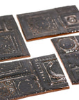 Black Glittery Architectural - 2x3in Handmade Ceramic Tiles
