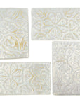 Iridescent White Moroccan - 2x3in Handmade Ceramic Tiles