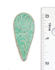 Aqua Green 48mm Tear Drops - Handmade Ceramic tiles