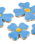 Blue Flowers - Handmade Ceramic tiles