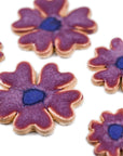 Magenta Flowers - Handmade Ceramic tiles