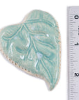 Aqua Blue Leaf- Handmade Ceramic tiles