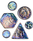 Iridescent Metallic Rainbow - Handmade Ceramic tiles