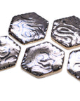 Shiny Metallic Hexagon - Handmade Ceramic tiles