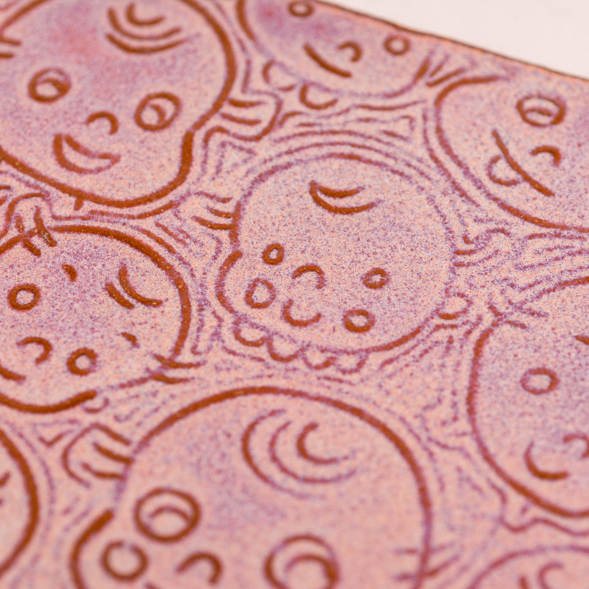 Pink Floating Baby Heads - Handmade Ceramic tiles