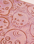 Pink Floating Baby Heads - Handmade Ceramic tiles