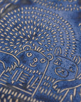 Dark Blue Forest Monster - Handmade Ceramic tiles