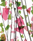 Spring Green and Deep Pink on Clear Clear Base Collage