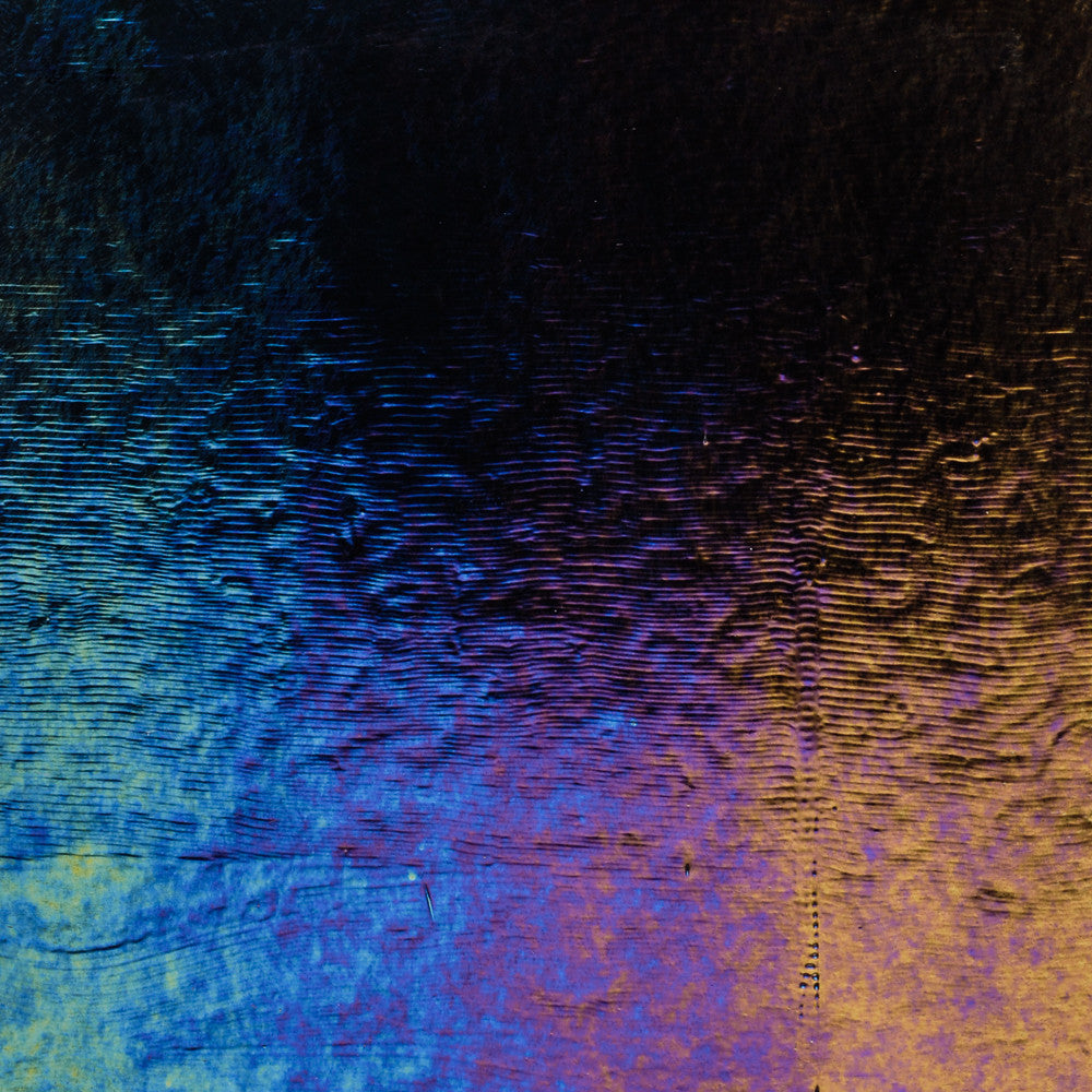 Black Opalescent, Iridescent, rainbow Bullseye Glass
