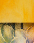 Light Orange Transparent, Iridescent, rainbow Bullseye Glass