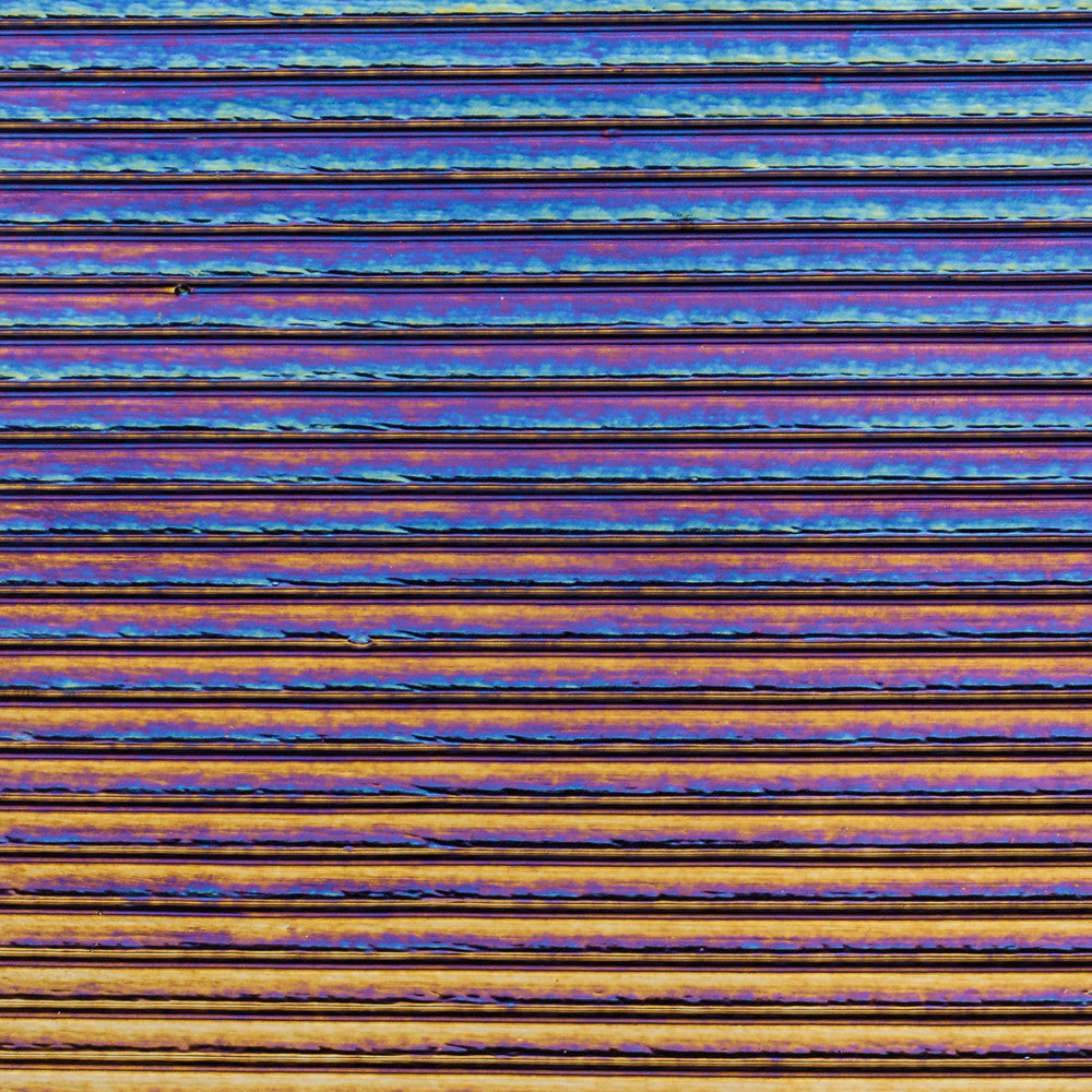 Black Opalescent, Prismatic Texture, Iridescent Bullseye Glass