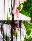 Spring Green and Deep Pink on Clear Clear Base Collage