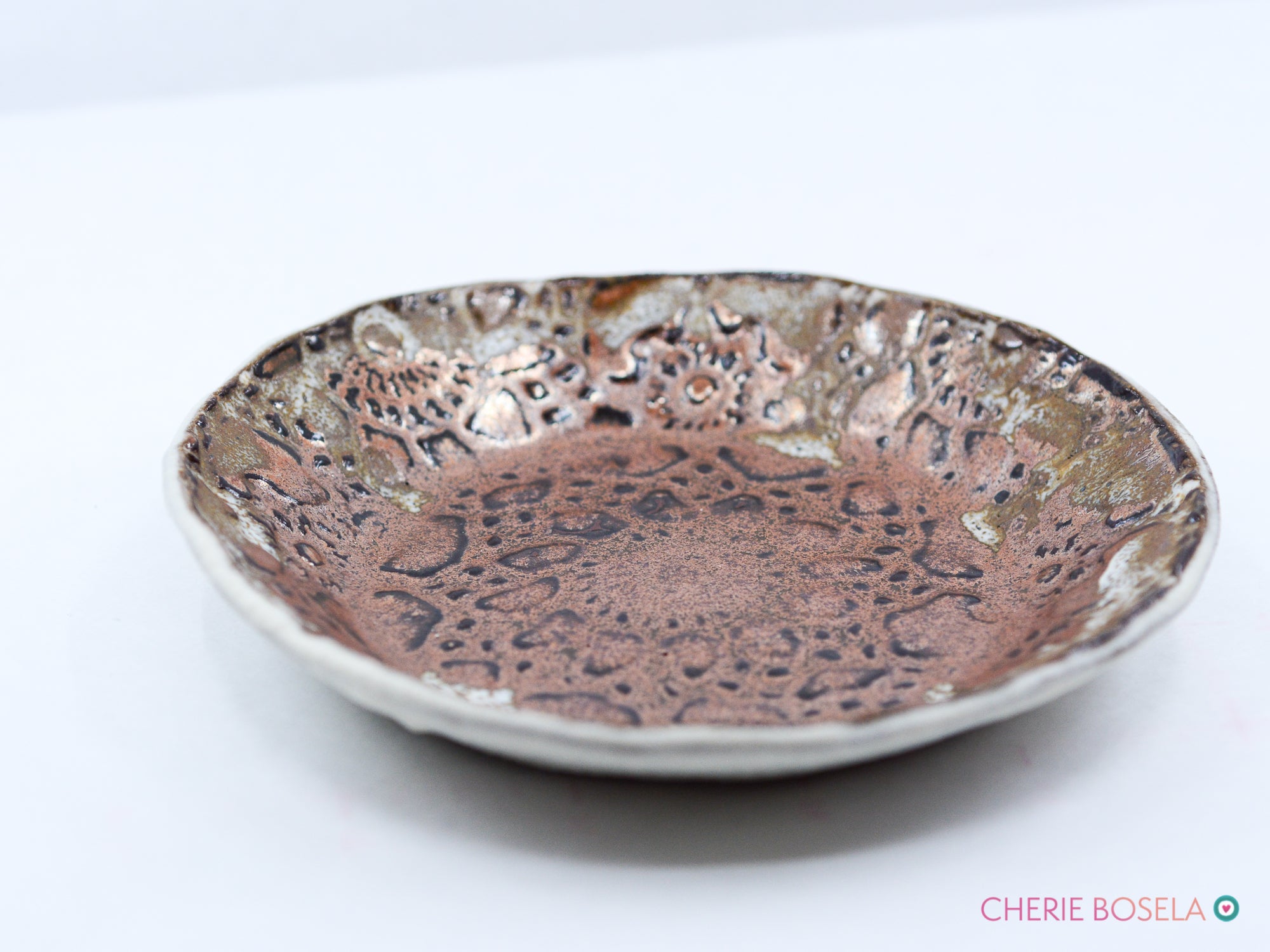 Lacy Copper Trinket Dish
