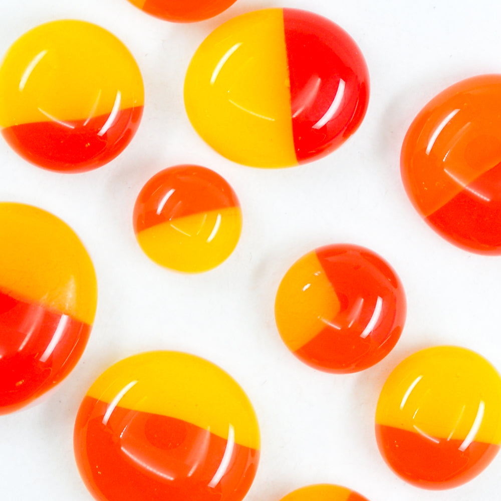 Fancy Frit Balls - Red, Orange and Yellow