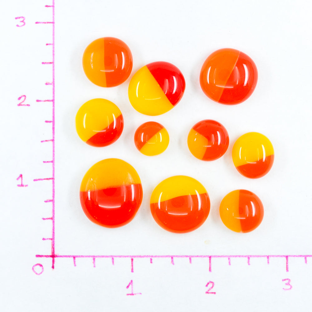 Fancy Frit Balls - Red, Orange and Yellow