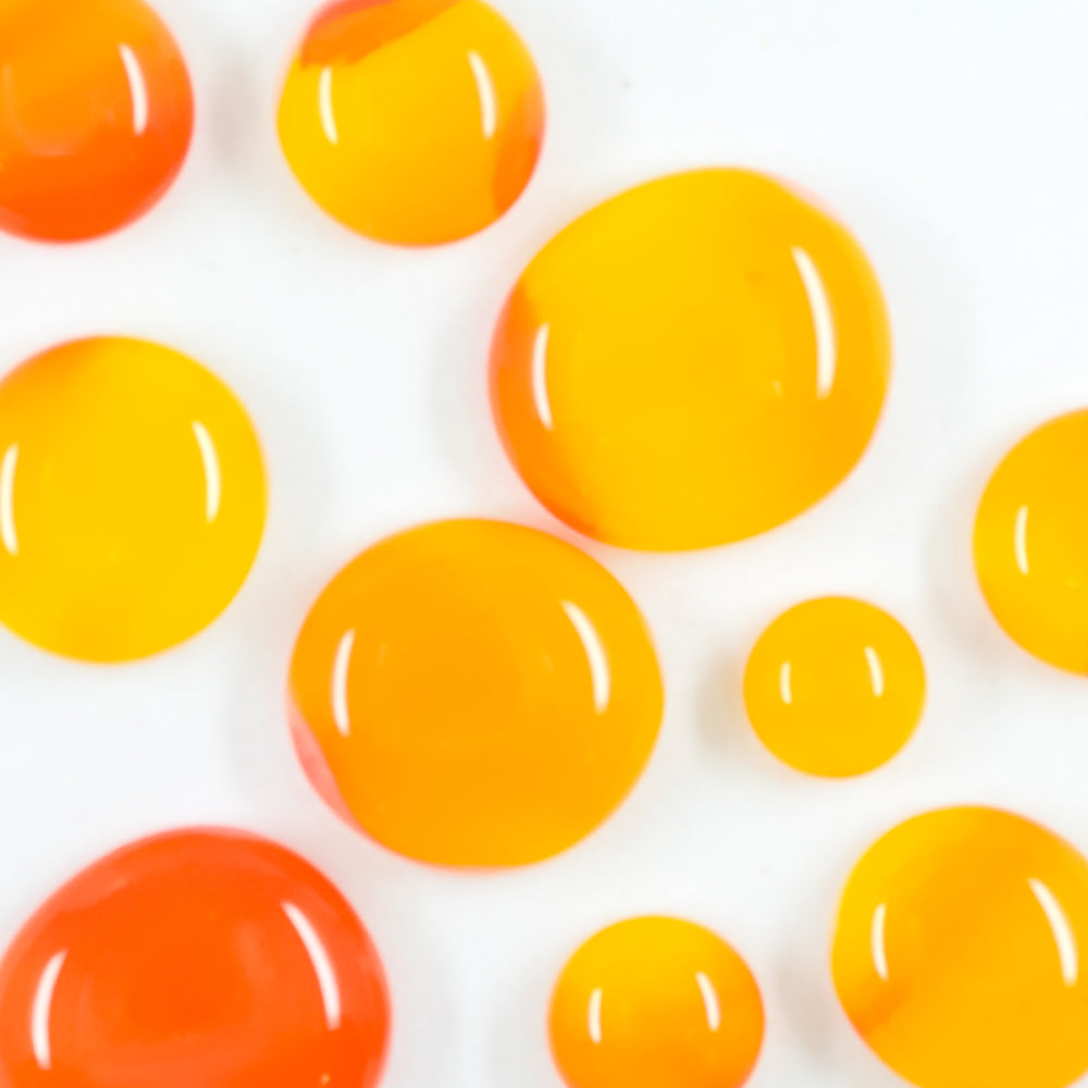 Frit Balls - Orange and Yellow Glossy