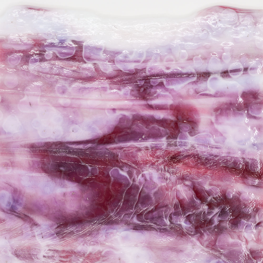 White Opalescent, Gold Pink Transparent Mottle