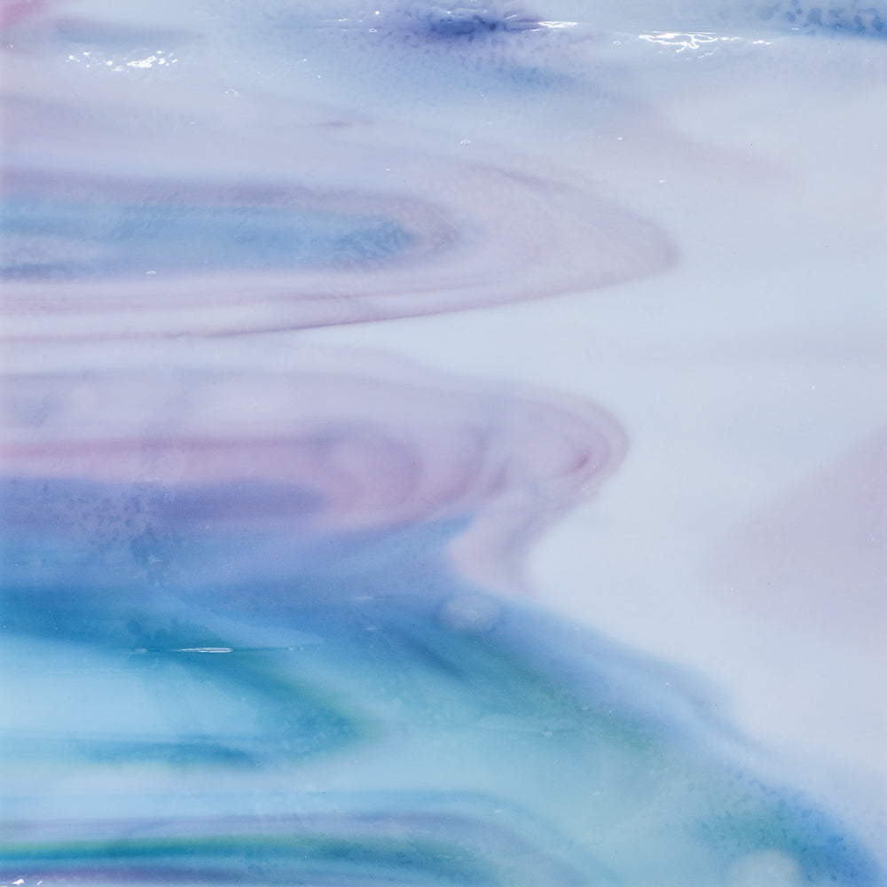 White Opalescent, Turquoise Transparent, Lime Green Transparent, Gold Pink Transparent Mottle