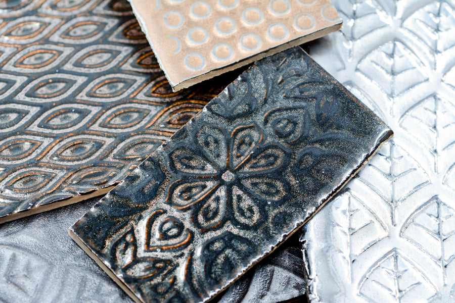 Metallics - Handmade Ceramic Tile Scraps