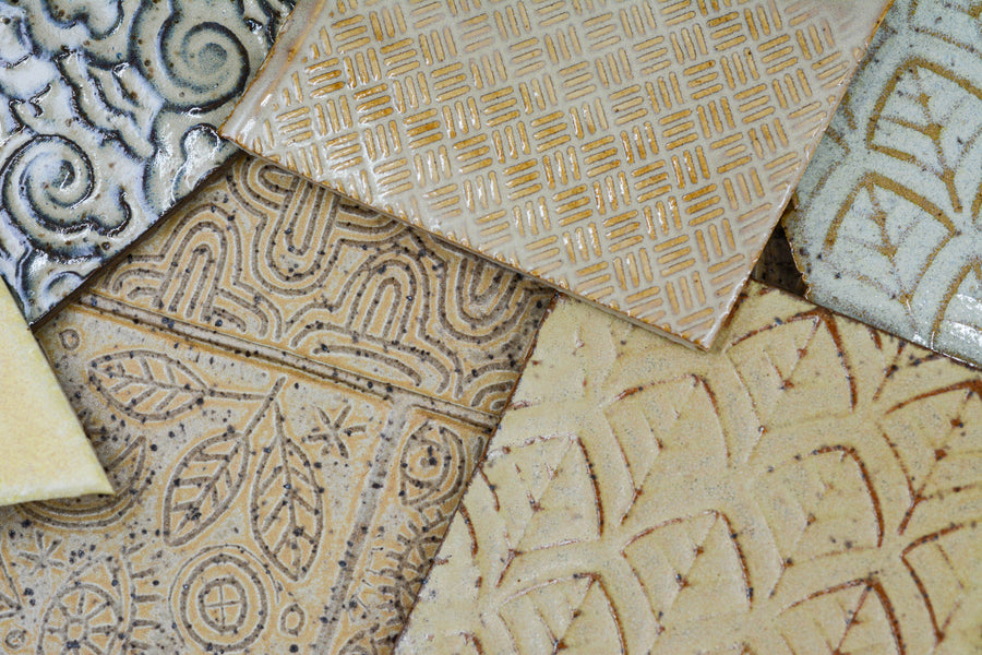 Yellow - Handmade Ceramic Tile Scraps