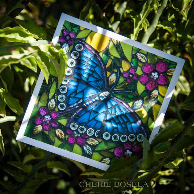 Blue Beauty - Blank Greeting Card