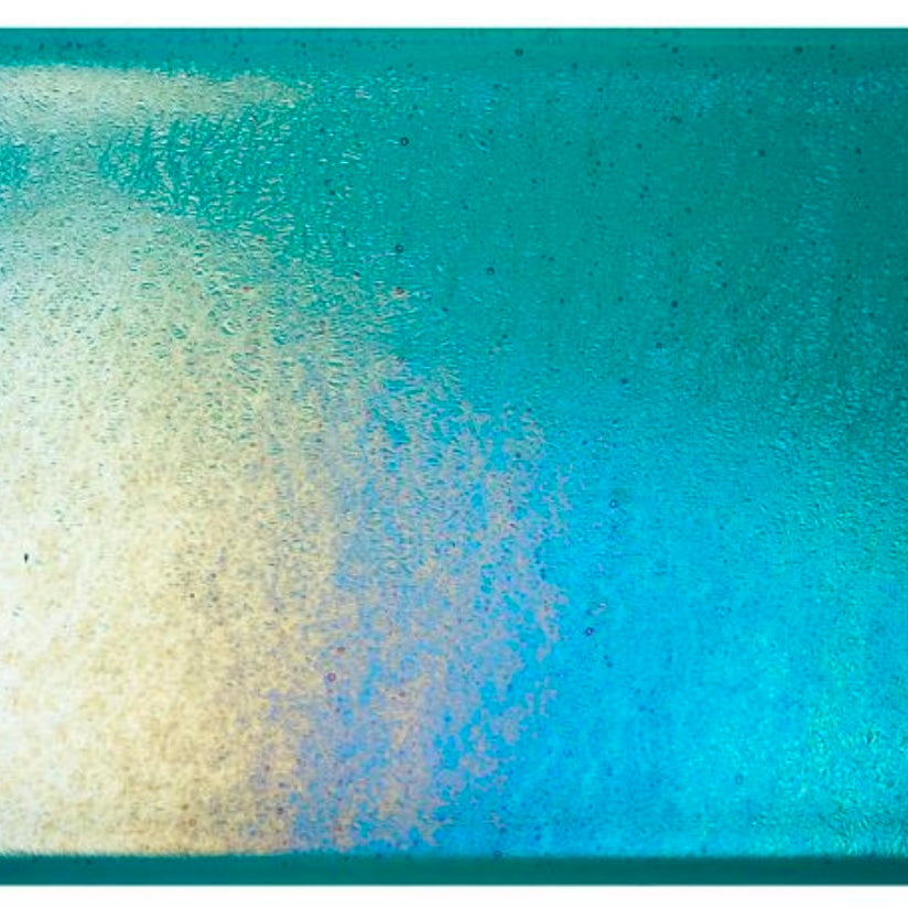 Peacock Blue Transparent, Iridescent, rainbow