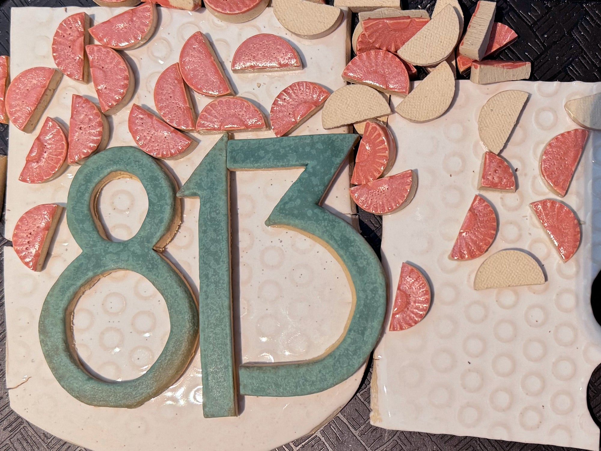 Mosaic Address Sign and handmade Tiles with Cherie Bosela -4-day  July 12-13 &amp; 19-20, 2025