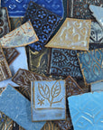 Blues - Handmade Ceramic Tile Scraps