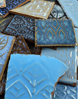 Blues - Handmade Ceramic Tile Scraps