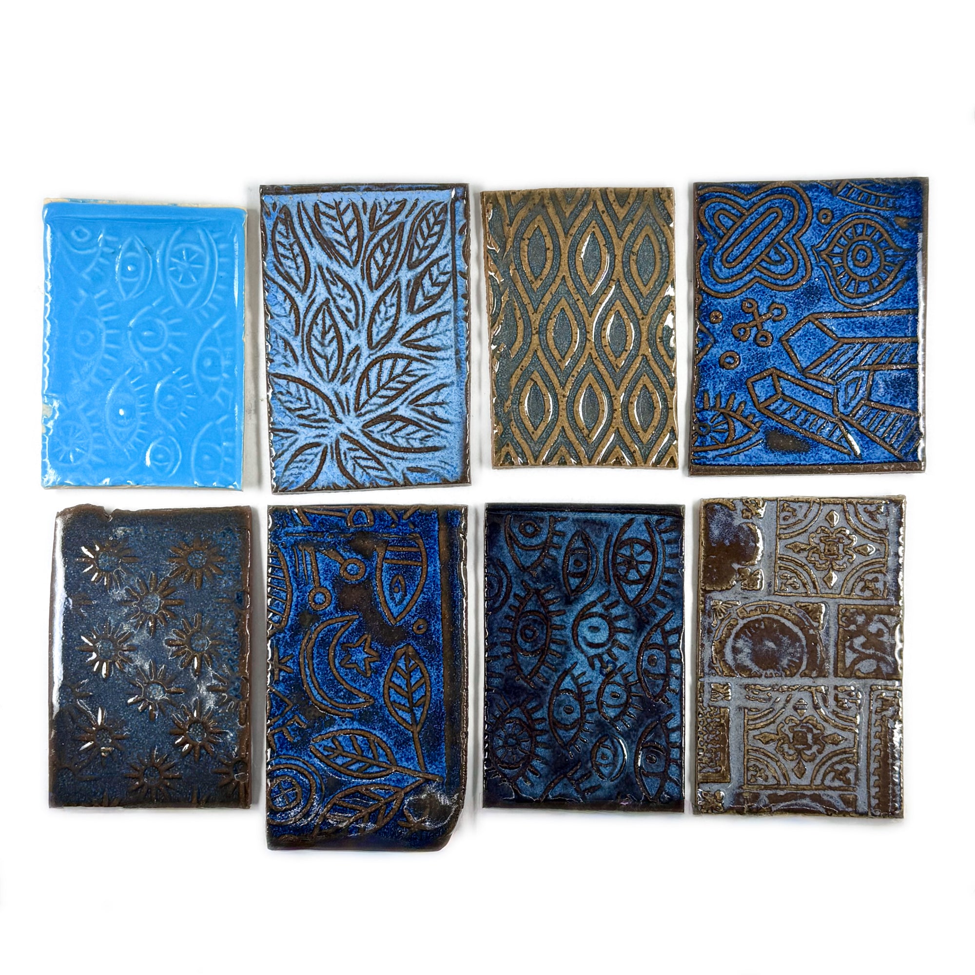 Blues - Handmade Ceramic Tile Scraps