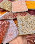 Orange - Handmade Ceramic Tile Scraps