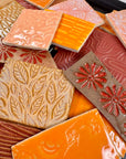 Orange - Handmade Ceramic Tile Scraps