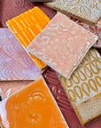 Orange - Handmade Ceramic Tile Scraps