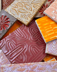 Orange - Handmade Ceramic Tile Scraps