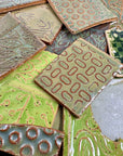 Greens - Handmade Ceramic Tile Scraps