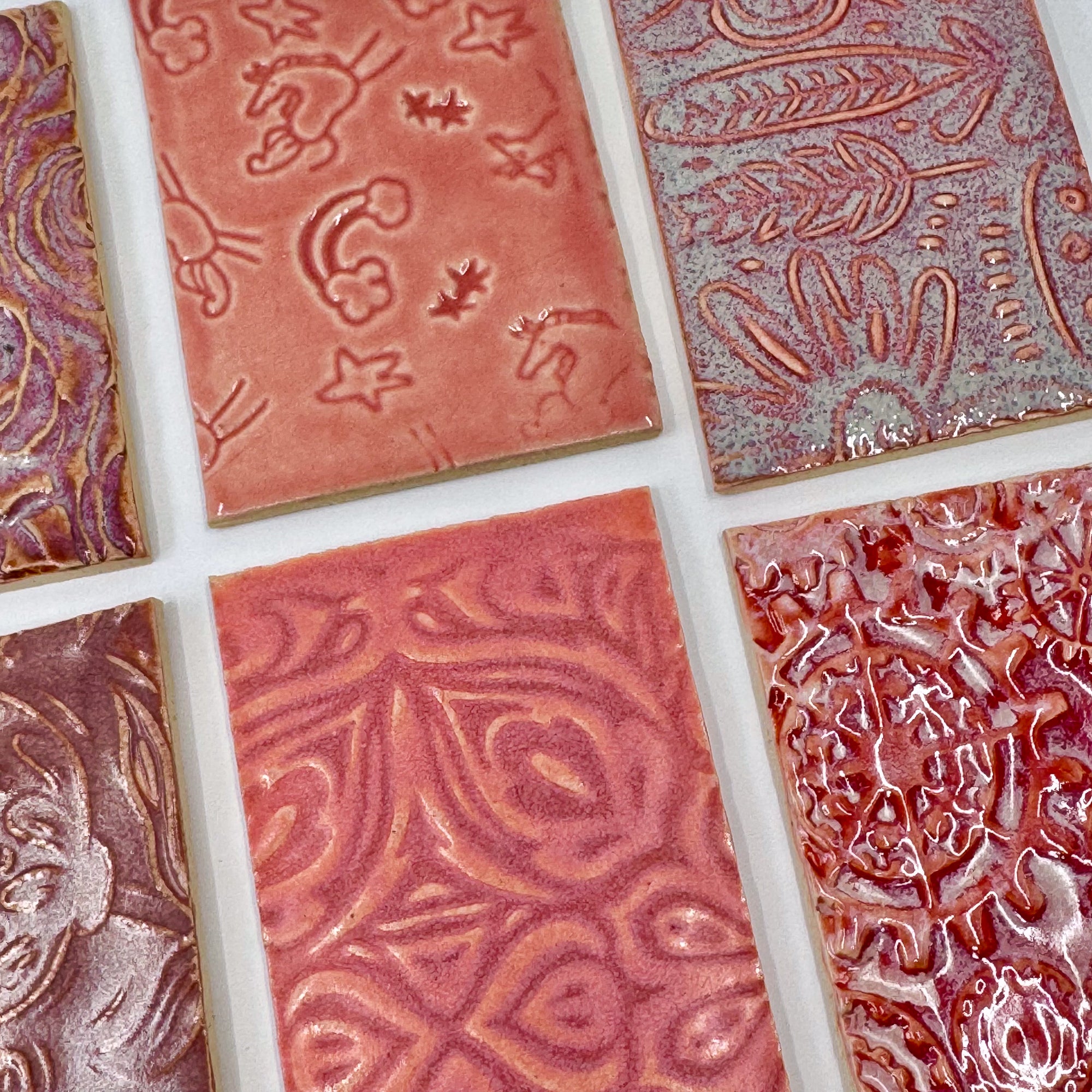 Pinks - Handmade Ceramic Tile Scraps