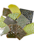 Greens - Handmade Ceramic Tile Scraps