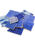 Blues - Handmade Ceramic Tile Scraps