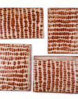 Beads Brown and Cream  - 2x3in Handmade Ceramic Tiles