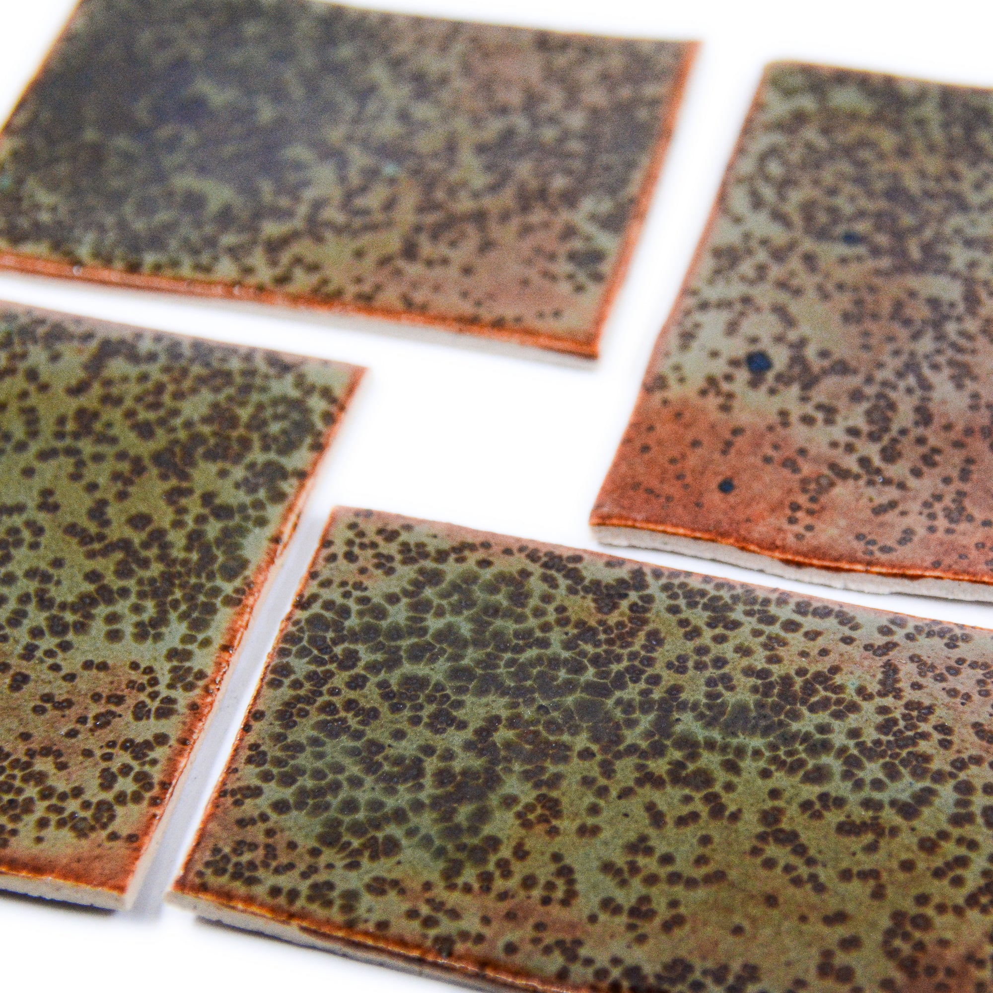 Green Leopard Frog - 2x3in Handmade Ceramic Tiles