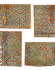 Green Leaves - 2x3in Handmade Ceramic Tiles