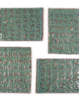 Green Astrology Signs - 2x3in Handmade Ceramic Tiles