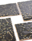 Dark Green Scandinavian Design- 2x3in Handmade Ceramic Tiles
