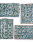Aqua Scandinavian Design- 2x3in Handmade Ceramic Tiles