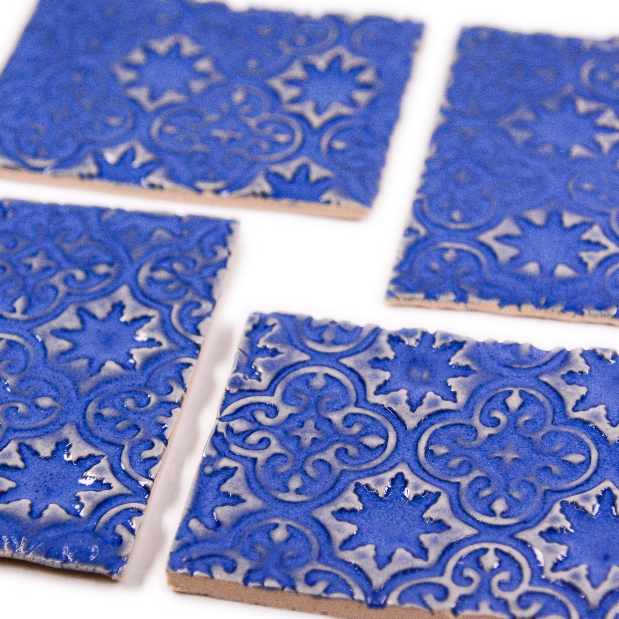 Blue Moroccan - 2x3in Handmade Ceramic Tiles