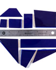 Pre-Cut Tile Scraps - Glossy Cobalt Blue