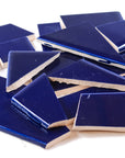 Pre-Cut Tile Scraps - Glossy Cobalt Blue