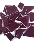 Pre-Cut Tile Scraps - Glossy Maroon