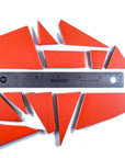 Pre-Cut Tile Scraps - Matte Red Orange